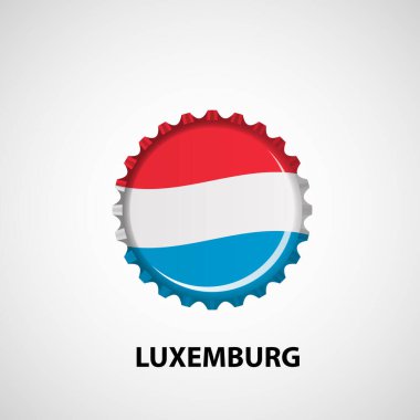 Beyaz arka planda bayrak kapağı. Lüksemburg bayrak geçmişi. Soyut izole vektör çizimi