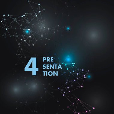 Vektör ağ tasarımı dijital element. Geometrik grafik çizim arkaplanı. Çizgileri ve noktaları birleştir