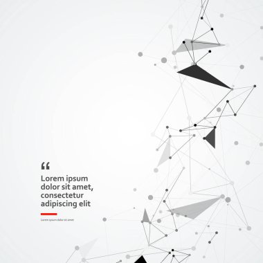 Nokta çizgilerinin soyut bağlantısı. İletişim bilimi teknolojisi geçmişi. Vektör illüstrasyonu