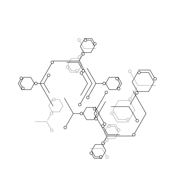 Molekuláris szerkezet. Vektor illusztráció ikon. Tervező elem. Biológia tudományos háttér — Stock Vector