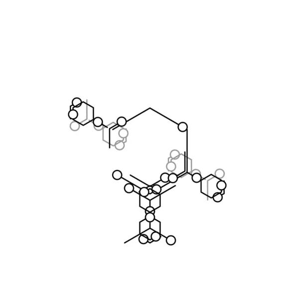 Structura moleculară. Icoana ilustrației vectoriale. Element de design. Biologie știință de fond — Vector de stoc