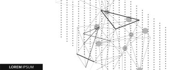 Vektör grafik arkaplan noktaları ve bağlantıları olan çizgiler. Vektör illüstrasyonu