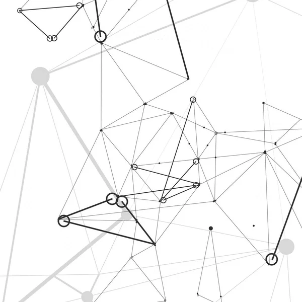 Absztrakt geometriai háttér. 3D közösségi hálózati szimbólum. Vektortervezés. Globális hálózati kapcsolat. Csatlakozás geometriai háttér. Tervező elem. Vektorrajz — Stock Vector