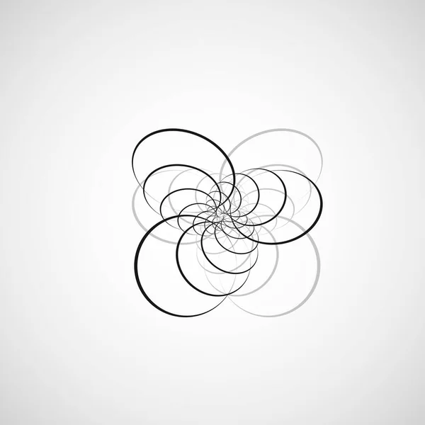 Vektor virvla design bakgrund. Vacker vätskeyta med rundade linjer — Stock vektor