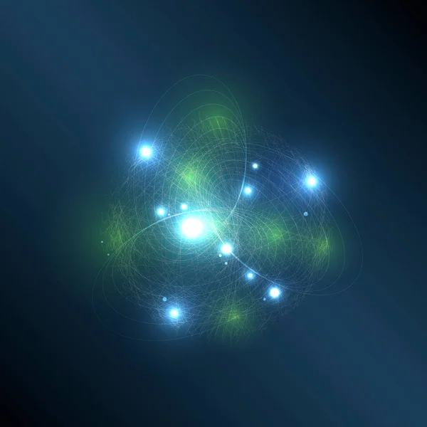 Résumé Illustration vectorielle Blue Glowing Circle — Image vectorielle