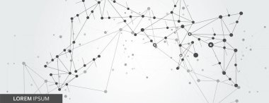 Dekorasyon tasarımı için modern Victor Illustrasyon. Ağ noktaları arkaplanını bağla. Satır vektör teknik bağlantısıName