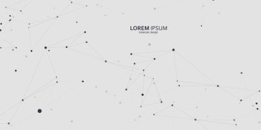 Soyut teknoloji yapısı. Sosyal internet biyoloji vektörü. Çokgen düşük poligonlu illüstrasyon. Çokgen nanoteknoloji kavramı