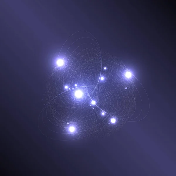 Résumé Illustration vectorielle Blue Glowing Circle — Image vectorielle