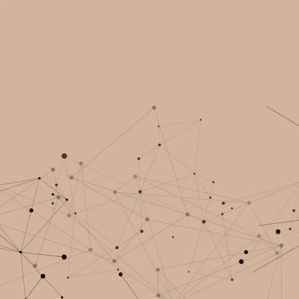 Textura geométrica de puntos. Ilustración vectorial de red tecnológica. Red social. Datos vectoriales. — Archivo Imágenes Vectoriales