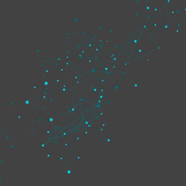 Soyut Dijital Çemberler Bağlantısı. Geleceğin dairesel dalgası. Büyük Veri Görselleştirme. Vektör İllüstrasyonu.