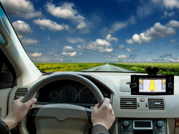 Snel rijden op de snelweg — Stockfoto