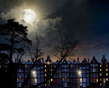 night city Amsterdam clipart