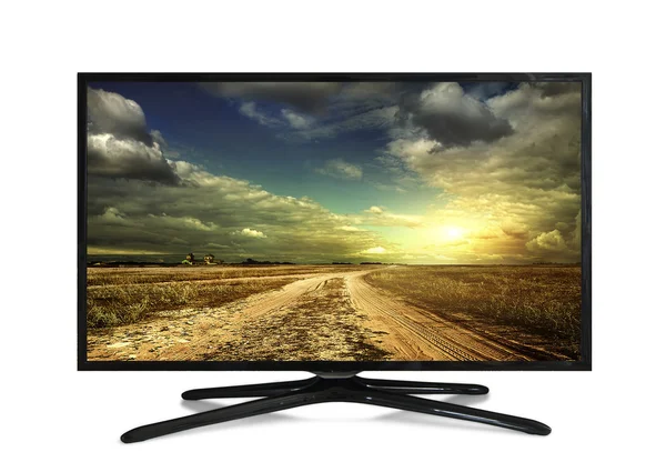 4k monitörü beyazda izole edildi — Stok fotoğraf