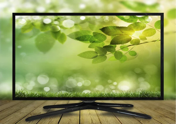 Monitor 4k izolowany na białym — Zdjęcie stockowe