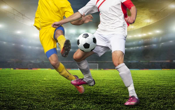 Stadium with fans the night before the match — Stock Photo, Image