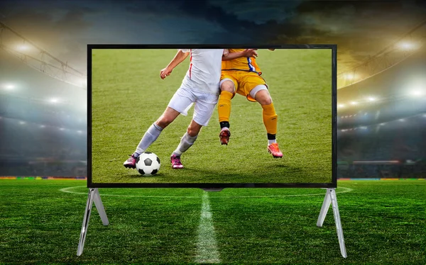 Smart tv led monitor isolated on white background — Stock Photo, Image