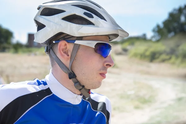 Ciclista. Retrato — Fotografia de Stock