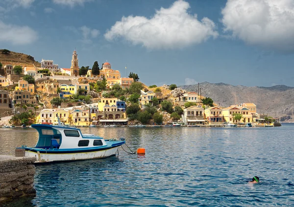 Greece sunny evening. — Stock Photo, Image