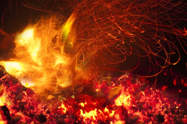 불타는 불 — 스톡 사진
