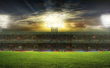 Stadyumu. Futbol ya da futbol arka 