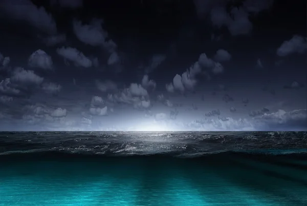 Natt havet — Stockfoto