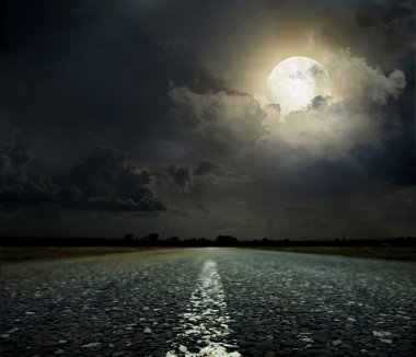 gün batımı ve yol 