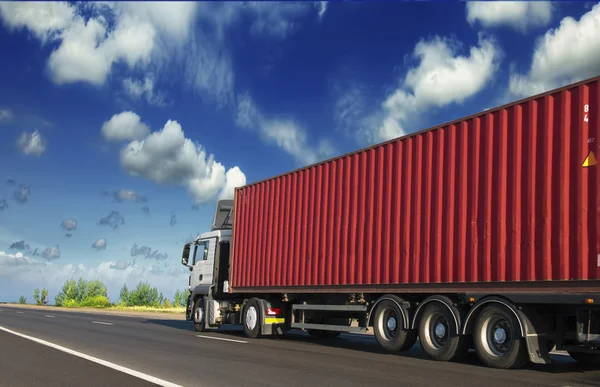 Trailers carrying containers — Stock Photo, Image