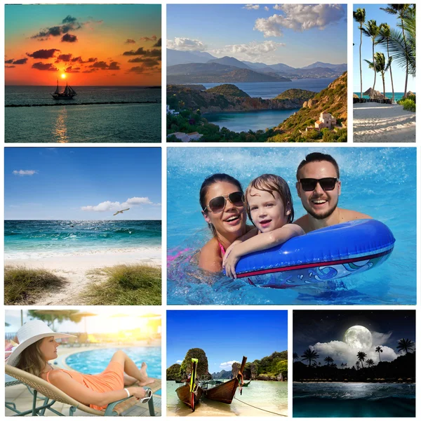 A set of photos of summer holidaym — Stock Photo, Image