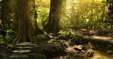 sihirli fantezi dünyasında