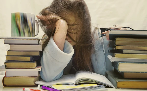 Night before the exam — Stock Photo, Image