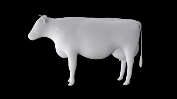 A tehén a tej áramlásával alakul ki. — Stock videók