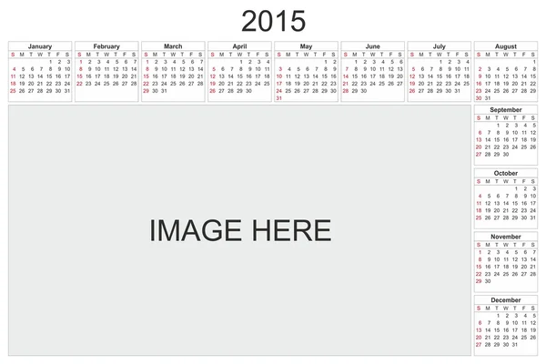Calendario 2015 — Foto Stock