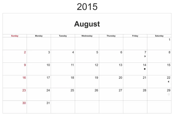 Календар 2015 — стокове фото
