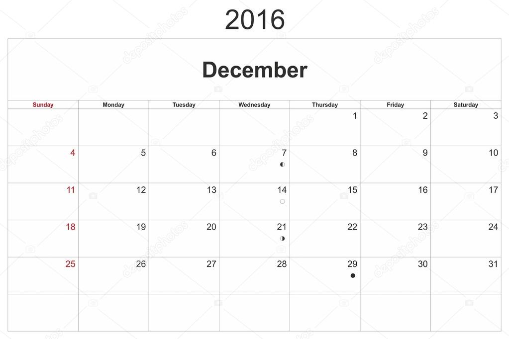 Awesome 2016年カレンダー 12月 Neirudezain