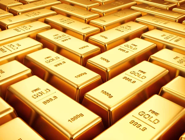 Illustration Gold Bars Stock Image