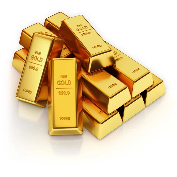 Illustration Gold Bars Stock Image