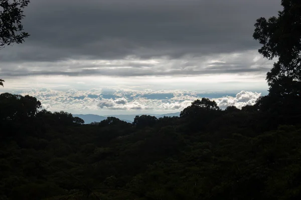Paisagem Nublada Surpreendente Montanhas Parque Natural Chicaque — Fotografia de Stock