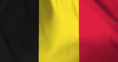 The belgium flag waving with the wind background loop video animation