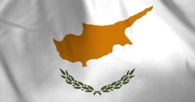 Rüzgâr arkaplan döngüsü video animasyonu ile dalgalanan Kiril bayrağı