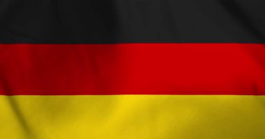 Rüzgar arkaplan döngüsü video animasyonu ile sallanan Almanya bayrağı
