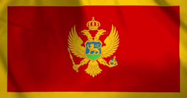 Rüzgâr arkaplan döngüsü video animasyonuyla dalgalanan mongol bayrağı