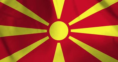 Kuzey Massachusetts bayrağı rüzgarın arka plan döngüsü video animasyonuyla dalgalanıyor