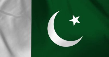 Pakistan bayrağı rüzgarın arka plan döngüsü video animasyonu ile dalgalanıyor