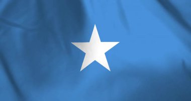 Somali bayrağı rüzgarın arka plan döngüsü video animasyonu ile dalgalanıyor
