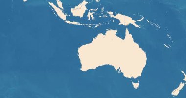 En önemli şehirler ve sınır çizgileriyle Avustralya haritasına güzel bir yakınlaştırma