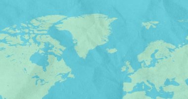 Yeşil ve beyaz Grönland haritasına en önemli şehirler ve sınır çizgileri olan güzel bir yakınlaştırma