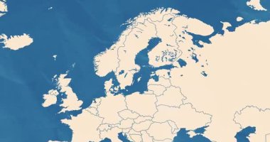 İsveç haritasına en önemli şehirler ve sınır çizgileriyle güzel yakınlaştır