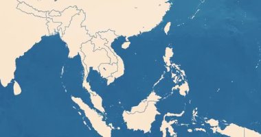 Filipinler haritasına en önemli şehirler ve sınır çizgileri ile güzel yakınlaştır