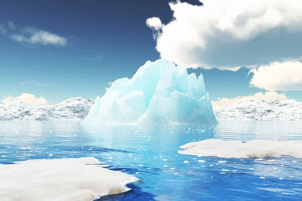 Iceberg illustration in 3D — Stock Photo, Image