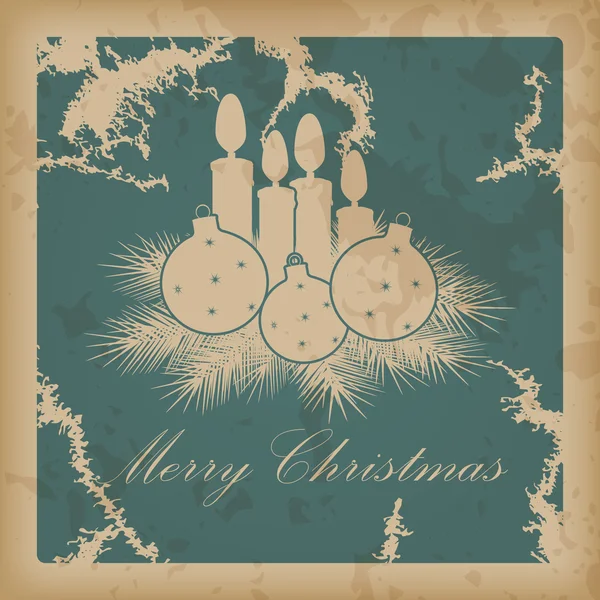 Merry Christmas vintage card — Stock Vector